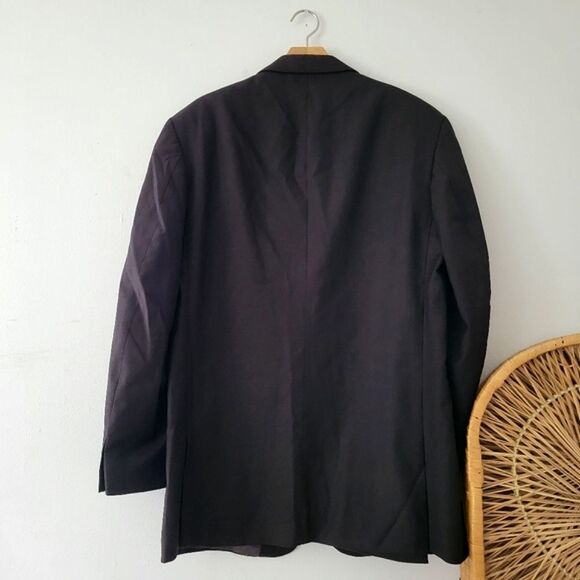 Black Suit Coat Kenneth Cole Select Large Formal - Picture 5 of 7